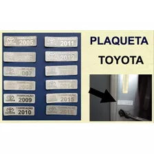 Plaqueta Identificação Toyota Ano Fabricação 2019 Com Frete 