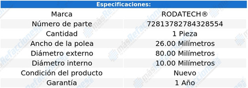 Polea Gua Accesorios Bmw 523i L6 3.0l 06-07 Rodatech Foto 2