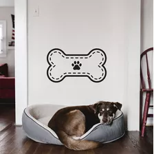 Adesivo Decorativo Parede - Ossinho Dog Line Art