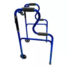 Andadera Ortopédica Plegable C/ruedas Doble Apoyo An05a Azul