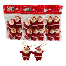 120 Enfeite Árvore Natal Pendurar Boneco Papai Noel-vermelho