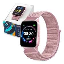 Relógio Smartwatch Mondaine Connect Full Touch Nylon Rosa