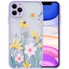 Funda Para iPhone 11 Pro Max - Transparente Con Flores
