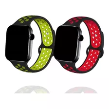 Pulseira Silicone Furo Sport Para Apple Watch Series Iwo Fit