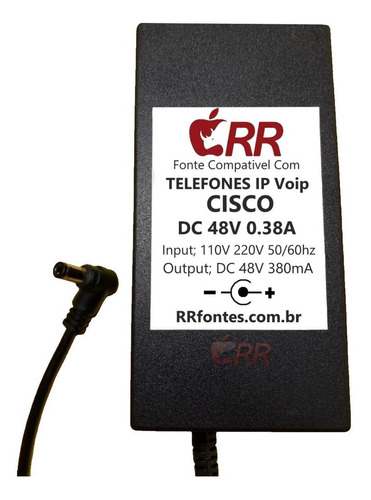 Fonte 48v Telefone Ip Voip Unified Cisco 6921 6941 6945 6961