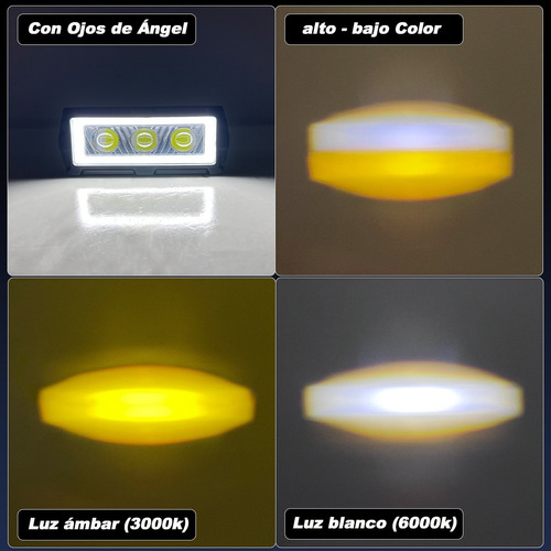 Focos De Lupas Alto/baja Beam Spot Luz Niebla Carro Moto 4x4 Foto 7