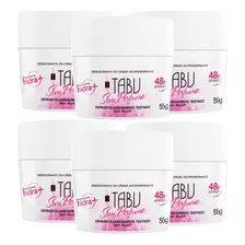 Kit 6 Desodorante Creme Tabu S/ Perfume Antitranspirante 55g Fragrância Sem Perfume