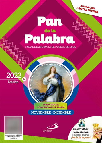 Misal Diario Pan De La Palabra -meses: Noviembre Y Diciembre