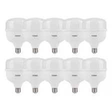 Kit 10 Lâmpadas Led 50w 6500k E27 Taschibra Economia De 85% Cor Da Luz Branco-frio 100-240v