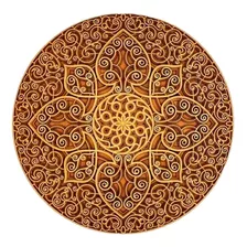 Mandala Com Flor Em Camadas Mdf 3d 29cm M3d056