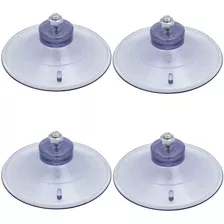 4 Ventosa De 90mm (9 Cm) Em Pvc Cristal Com Parafuso E Porca