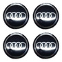 4 Emblemas Troquel Audi Negro Aluminio 7cm Para Pegar