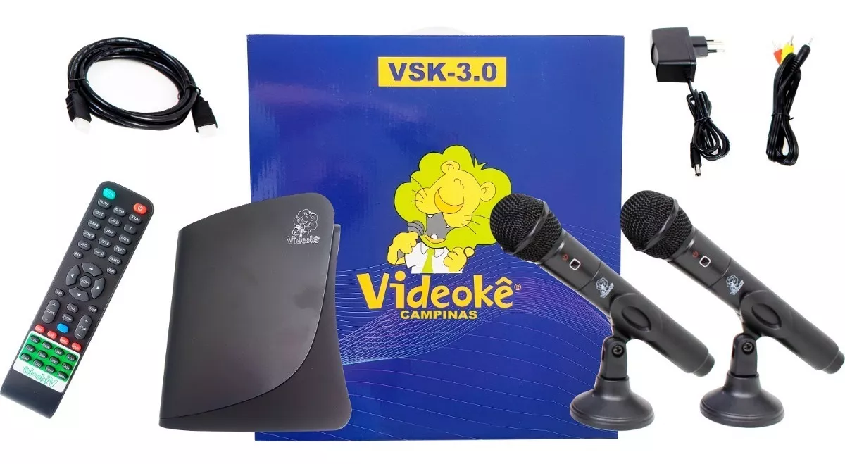 Aparelho Karaokê Videokê Vsk 3.0 C/ 9.899 Canções Na Memória