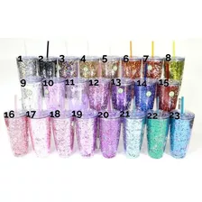 Vasos Glitter 12 Pzas Mayoreo