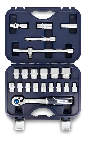 Set Herramientas Llaves Tubo Crique Bremen 22pz Enc 1/2 6660 Azul