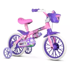 Bicicleta Infantil Menina Nathor Cat Aro 12 Freio Tambor