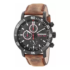 Reloj Hombre Wenger 01.1843.107 Cuarzo Pulso Marron En Cuero