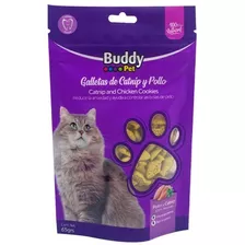 Alimento Buddy Pet Snack Gato Pollo Galletas 65grs X3