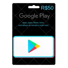 Cartão Presente Gift Card Google Play $50 Reais Digital Card