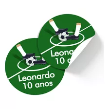 30 Tags Adesivos Personalizados 4cm Futebol