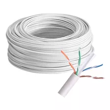 Rollo De Cable Utp Ins Cat6 100m Blanco Red Datos Camaras