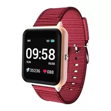 Reloj Inteligente Smartwatch Lenovo Modelo S2 1.4 Táctil Color De La Caja Negro Color De La Malla Bordó Color Del Bisel Dorado