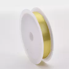 Alambre Fino Dorado De Cobre Joyería 0.2mm / 25 Metros