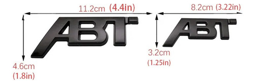 Para Volkswagen A3 A5 Q5 Q7 Tt Rs 3d Metal Abt Logo Badge Foto 2