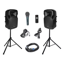 Proreck 12-inch Dj/powered Pa Sistema De Altavoces Combo Set