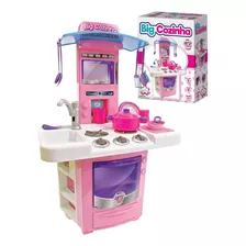 Mini Cozinha Infantil Menina Completa Fogão Forno Sai Água