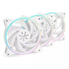 Kit 3 Ventiladores Gamer In Win Sirius Pure Asp120 120mm Rgb Led Blanco