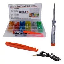 Kit 150 Fusivel Autotivo Lamina Varias Medidas E Amperes