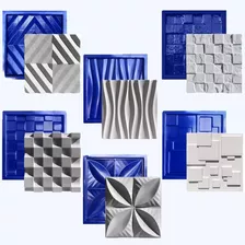 Conjunto 6 Formas 3d Cimento E Gesso Abs Azul 1mm Lindíssimo