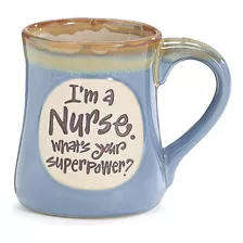 1 X Im A Nurse Superpower Taza Azul De 18 Onzas