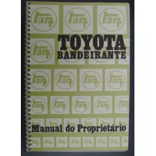 Manual Toyota Bandeirante 1962 Até 1972