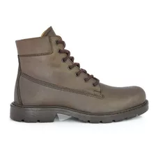 Borcego Hombre Cuero Briganti Liso Cordones Botas Hcbo00985