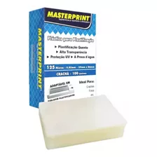 Plástico P/ Plastificação Tamanho Crachá 125 Micras 59x86mm 