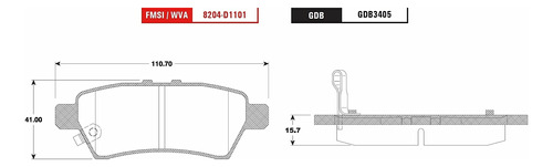 Balatas Traseras Nissan Pathfinder Se 2005 - 2010 Foto 3