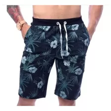 Kit 5 Bermudas Moletom Estampas Variadas Shorts Promoção