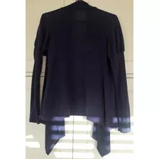 Saco Top Lanilla Sweater Kimono Zucca Violeta Mujer Large