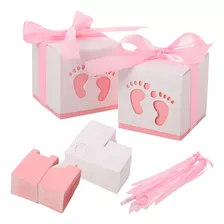 60 Piezas De Cajas De Regalo Baby Shower, Caja De Regal...