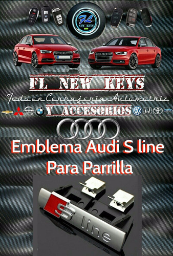 Emblema Audi Sline Para Parrilla,s3 S4 A3,a4,a5,a6,a8,q3,q5, Foto 2