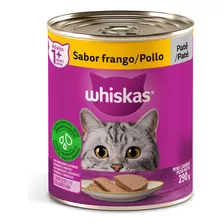 Ração Úmida Gatos Adultos Patê De Frango Whiskas Lata 290g