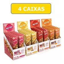 Kit 4 Caixas Barra De Nuts Nutry Cx C/ 12 Unidades - Atacado
