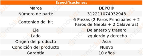 Paq Calaveras Y 4 Faros Focus 2000/2002 Depo Foto 5