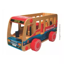 Brinquedo Lúdico Montessori Ônibus Urbano