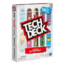 Tech Deck - Dlx Pro Pack - Kit Com 10 Skate De Dedo
