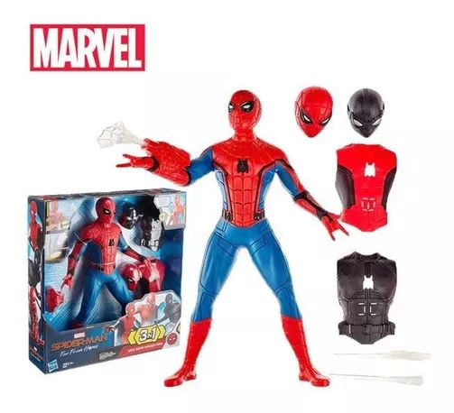 Muñeco Spiderman Equipo Arácnido 3en1 Peter Parker 10 Sonido