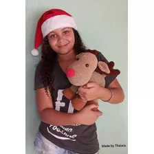 Rena De Crochê/amigurumi,decoração De Natal,bichinhos