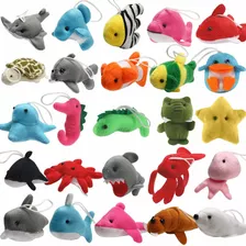 Paquete De 25 Mini Juguetes De Peluche De Animales Oceanico